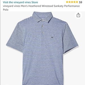 vineyard vines Men's Heathered Winstead Sankaty Performance Polo